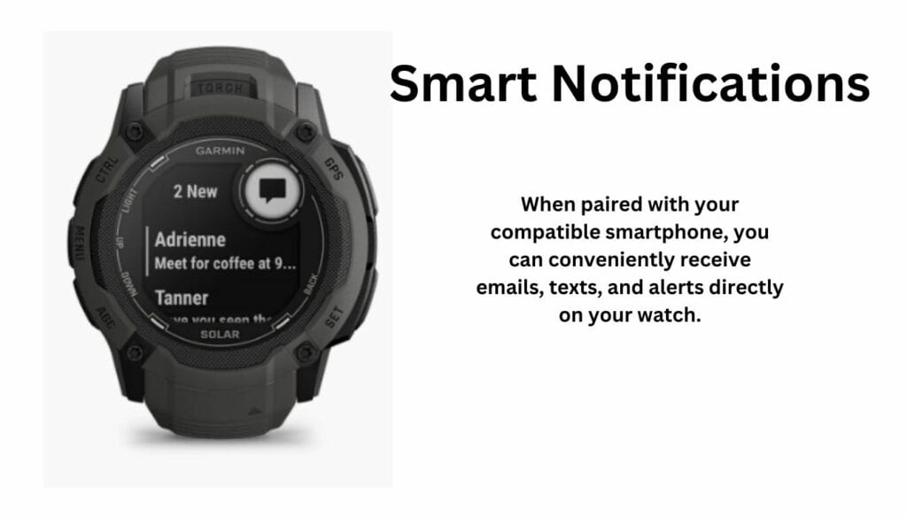 Smart Notifications of Garmin Instinct 2X