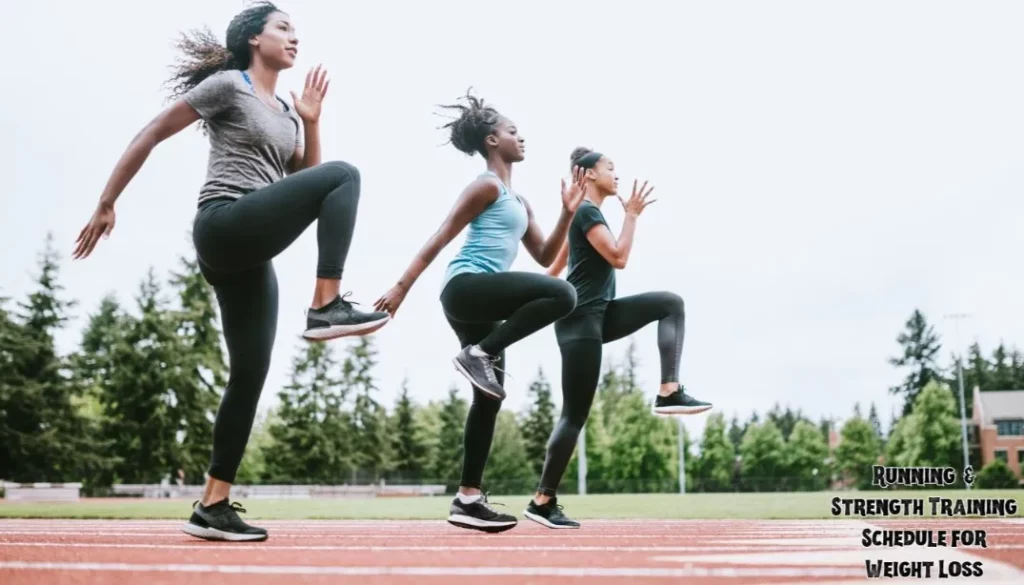 3 women exercising in a tracking field