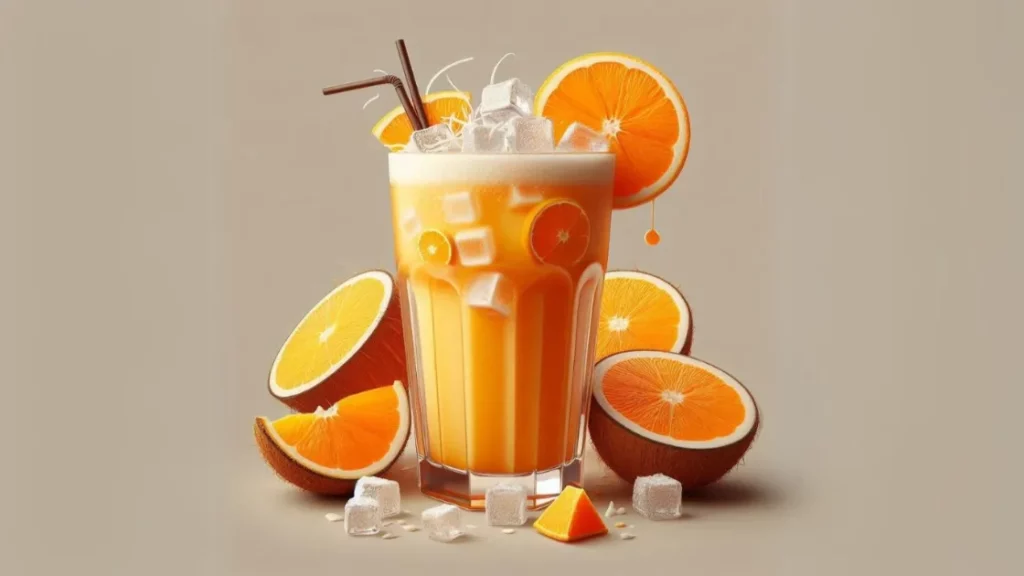 An adrenal cocktail is a nutrient-dense beverage made with orange juice, coconut water, and sea salt.