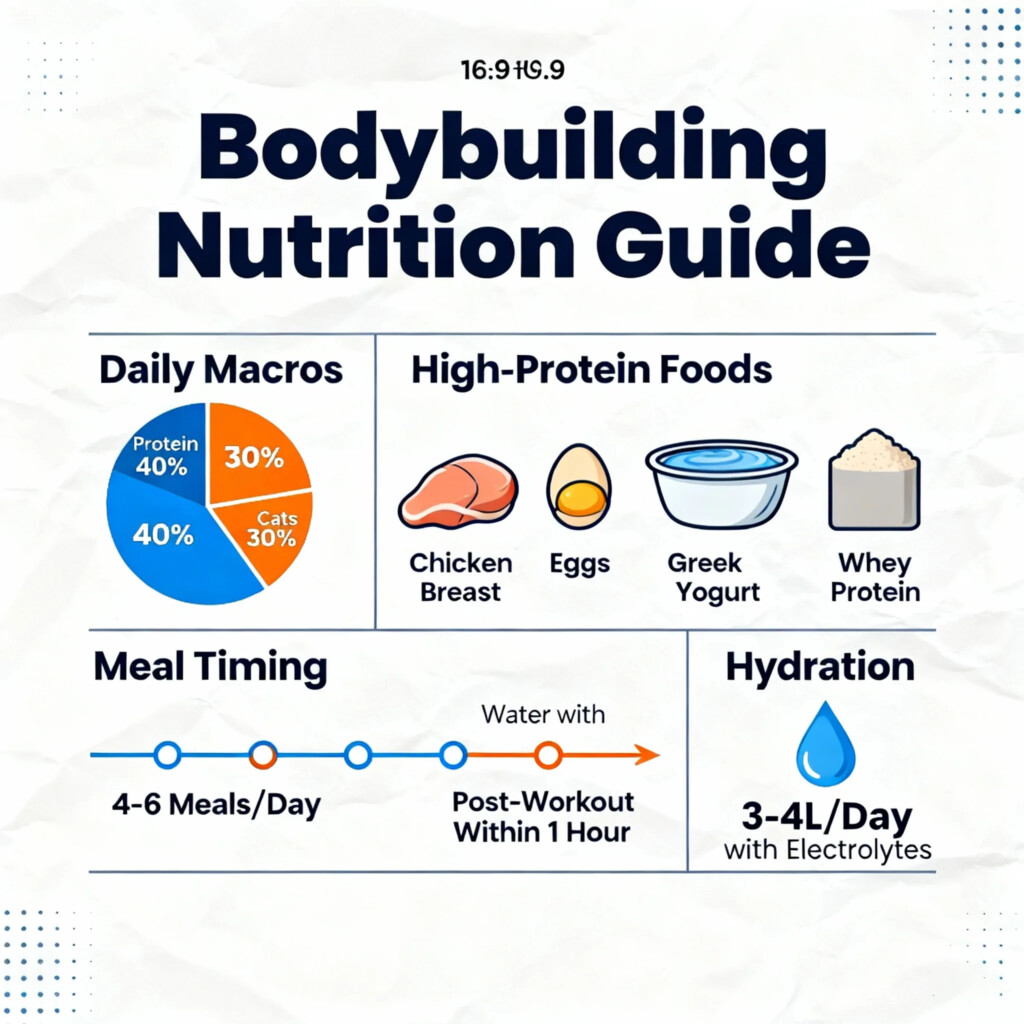 Beginner bodybuilding nutrition guide for a strong start in 2026 featuring How to begin BodyBuilding.