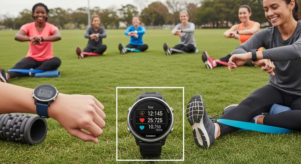 Risks Of Running As A Beginner - Guide Image 2 Runner stretching to prevent common running injuries outdoors.