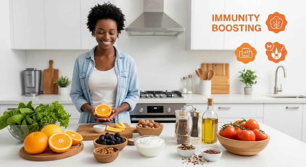 Boosting your immune system with boost immune system healthy habits and nutritious food.