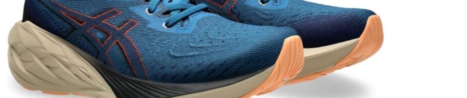 ASICS Novablast 4 Road Running Shoes, on a person.
