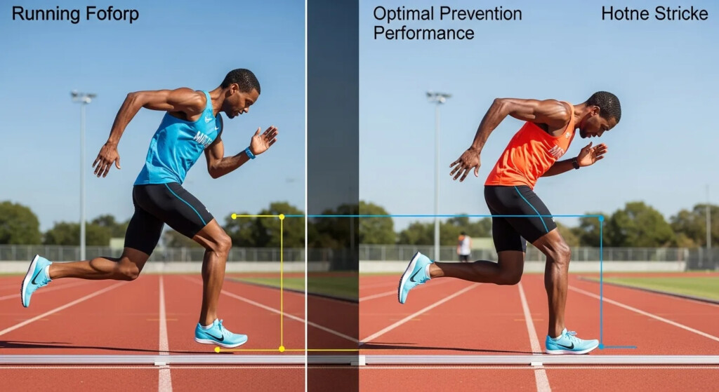 Improve Your Running Technique - Featured Image 1 Runner in motion demonstrating proper running technique with good posture and foot strike.