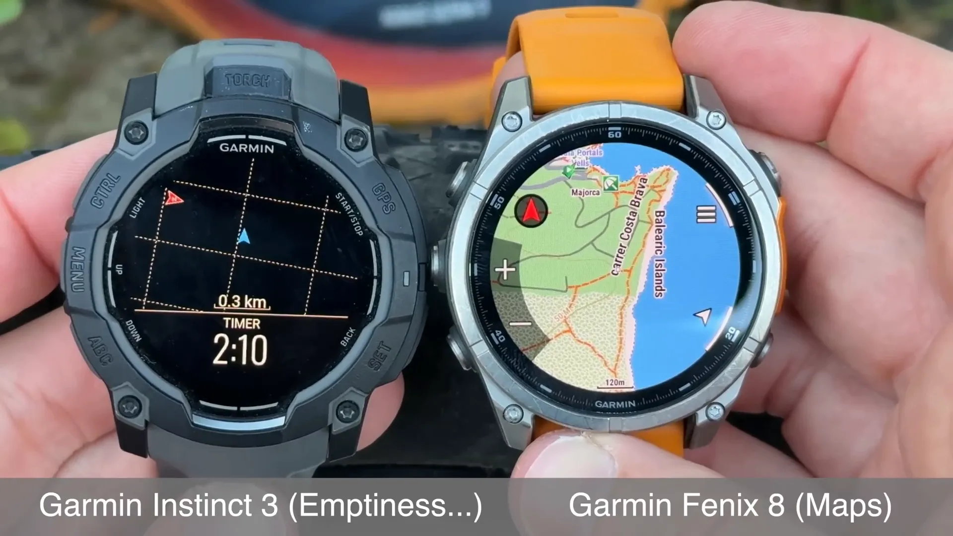 Software features comparison of Garmin Instinct 3 and Fenix 8