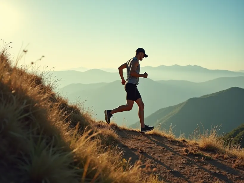 Runner climbing a hill, emphasizing the benefits of hill workouts.