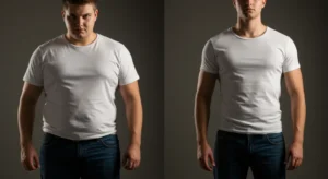 Man's weight loss transformation: before and after. Quick weight loss tips.