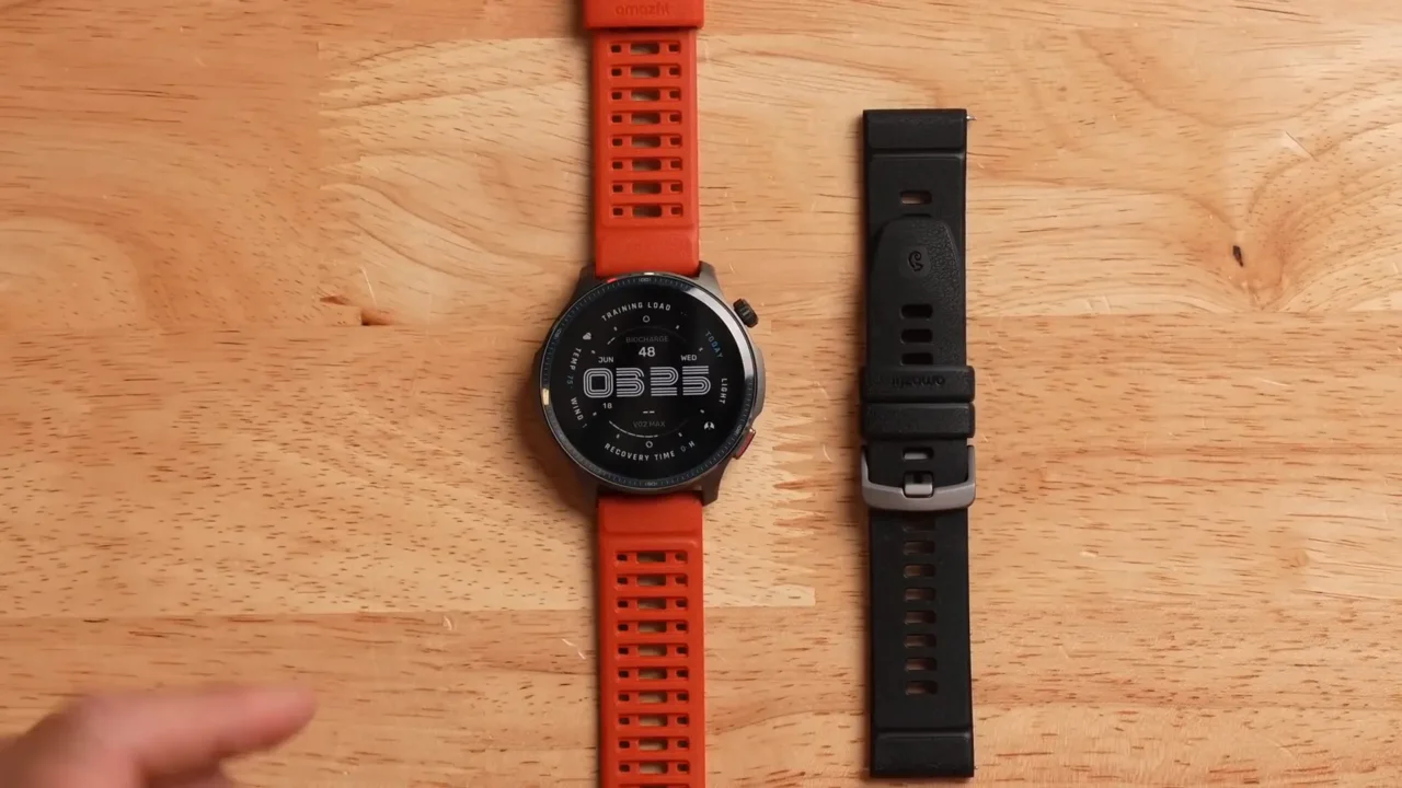 Amazfit Balance 2 with Lava Orange band