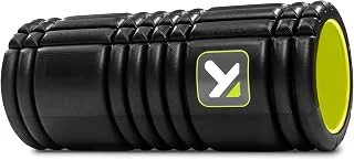 TriggerPoint GRID foam roller with a textured black surface and hollow core