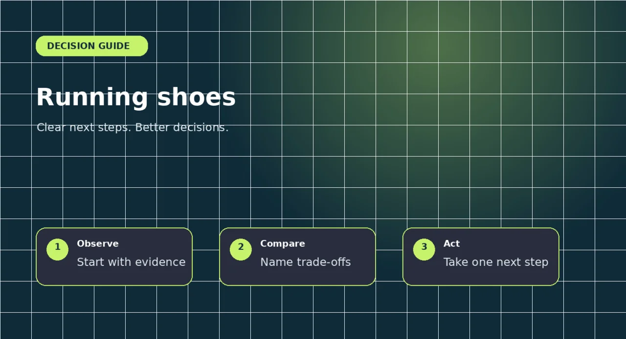 Running shoes visual guide