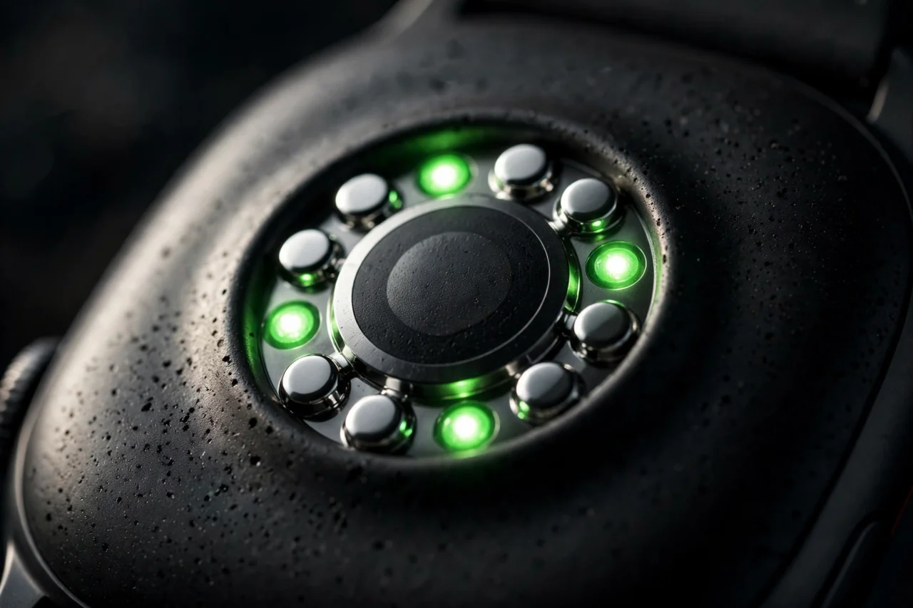 Apple Watch Series 12 health sensor close-up showing advanced biometric sensors