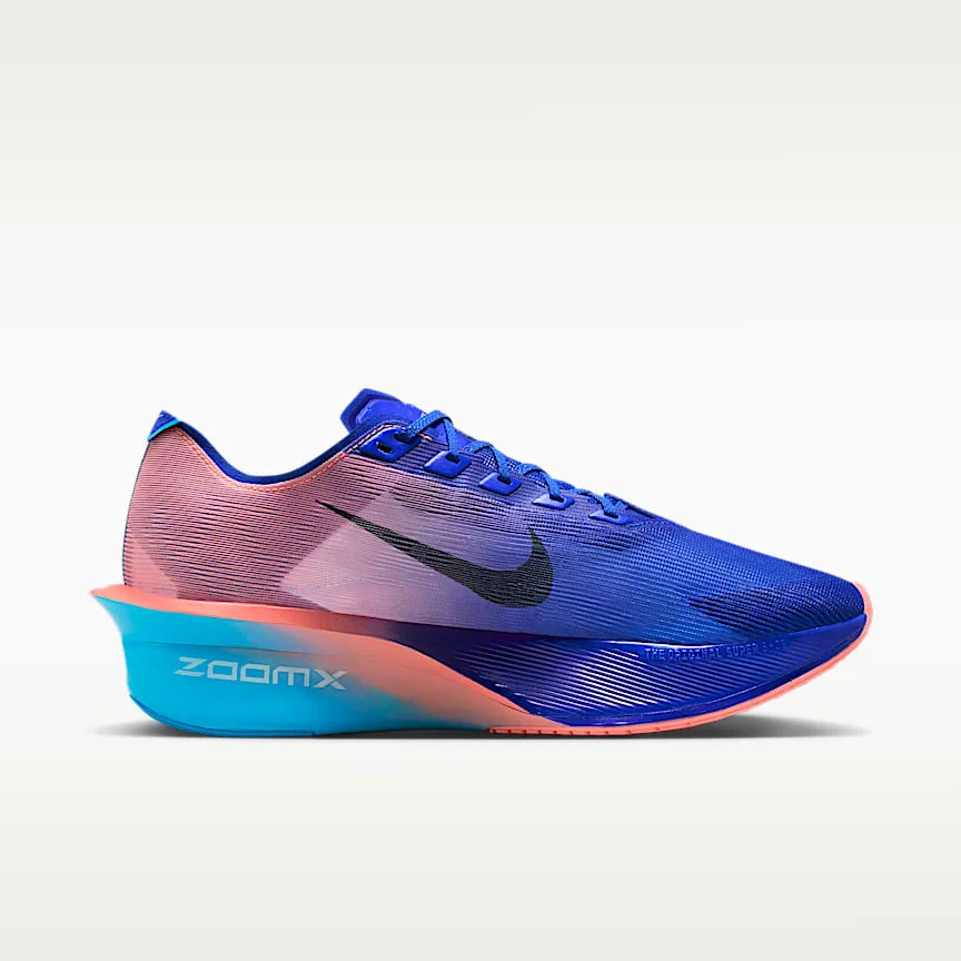 Nike Vaporfly 4 heel view - redesigned heel with sculpted ZoomX
