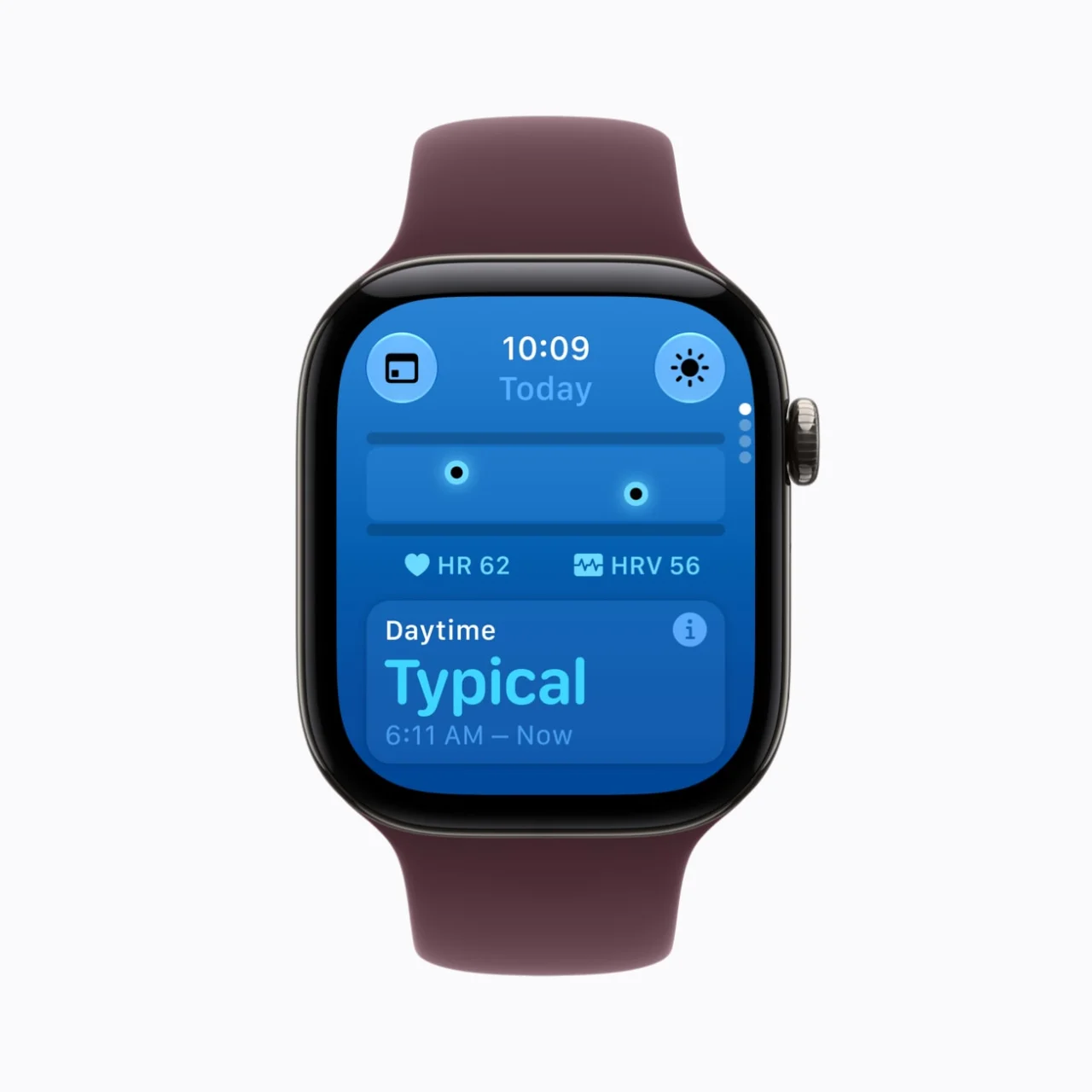 Apple Watch Series 12 showing daytime vitals in the Vitals app