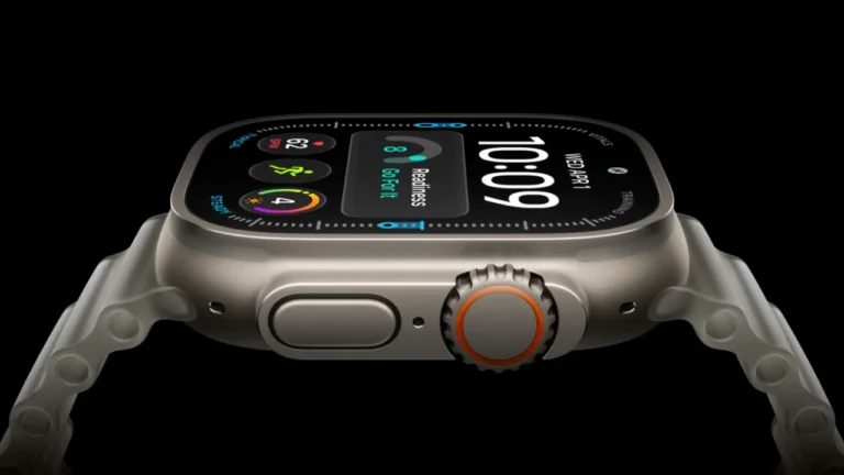 Apple Watch Ultra 4 in natural titanium showing the Readiness widget and heart-rate reading. Photo: Apple